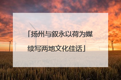 扬州与叙永以荷为媒续写两地文化佳话