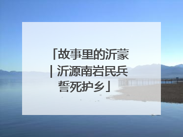 故事里的沂蒙｜沂源南岩民兵誓死护乡