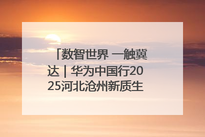 数智世界 一触冀达｜华为中国行2025河北沧州新质生产力峰会成功举办