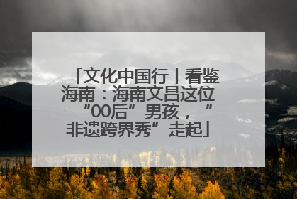 文化中国行丨看鉴海南：海南文昌这位“00后”男孩，“非遗跨界秀”走起