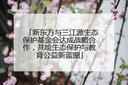 新东方与三江源生态保护基金会达成战略合作，共绘生态保护与教育公益新蓝图