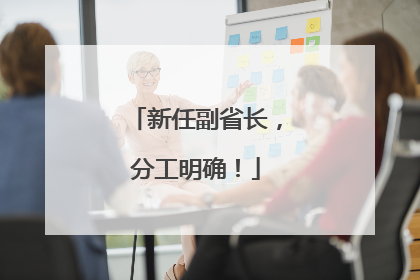 新任副省长，分工明确！