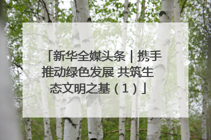 新华全媒头条｜携手推动绿色发展 共筑生态文明之基（1）