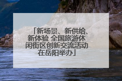 新场景、新供给、新体验 全国旅游休闲街区创新交流活动在岳阳举办