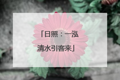 日照：一泓清水引客来