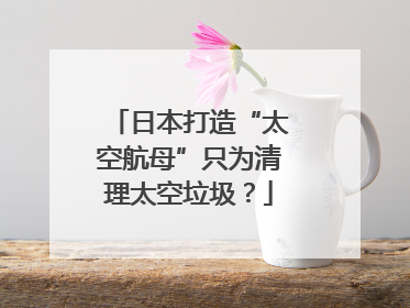 日本打造“太空航母”只为清理太空垃圾？