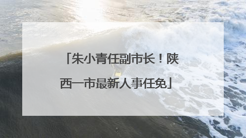 朱小青任副市长！陕西一市最新人事任免