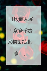 殷商大展！众多珍贵文物集结北京！