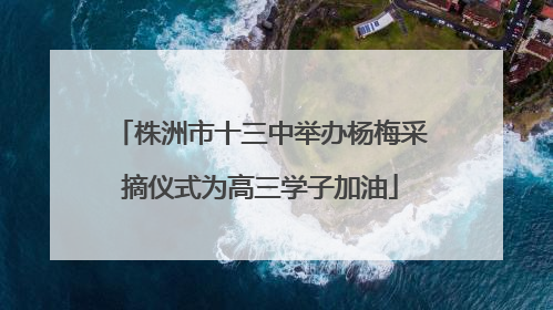 株洲市十三中举办杨梅采摘仪式为高三学子加油