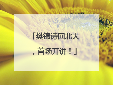 樊锦诗回北大，首场开讲！