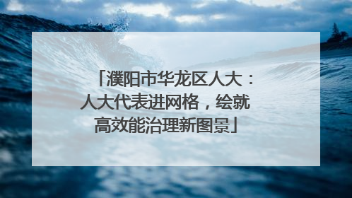 濮阳市华龙区人大：人大代表进网格，绘就高效能治理新图景