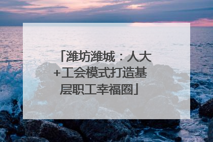 潍坊潍城：人大+工会模式打造基层职工幸福圈