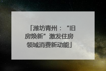 潍坊青州：“旧房焕新”激发住房领域消费新动能