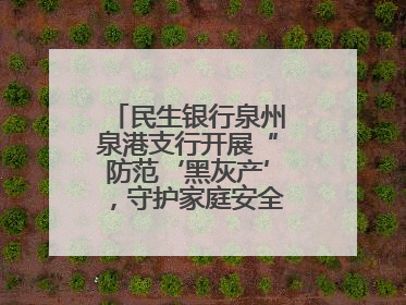 民生银行泉州泉港支行开展“防范‘黑灰产’，守护家庭安全”宣传活动