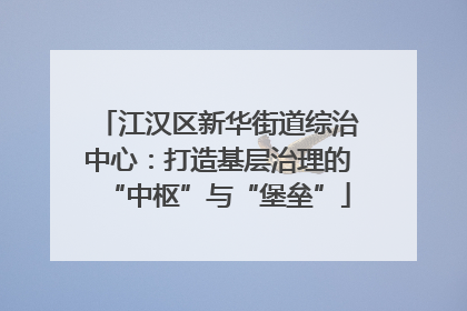 江汉区新华街道综治中心:打造基层治理的“中枢”与“堡垒”