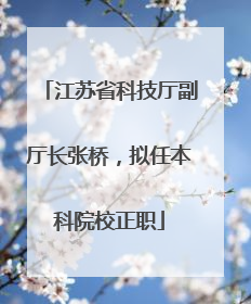 江苏省科技厅副厅长张桥，拟任本科院校正职