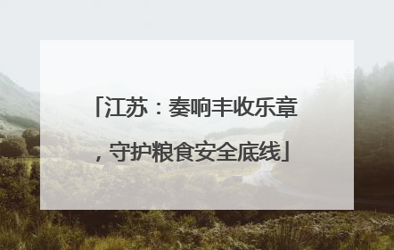 江苏：奏响丰收乐章，守护粮食安全底线