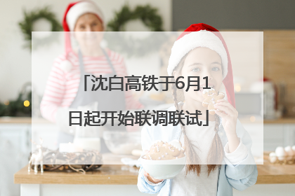 沈白高铁于6月1日起开始联调联试