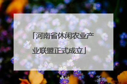 河南省休闲农业产业联盟正式成立