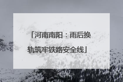 河南南阳：雨后换轨筑牢铁路安全线