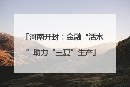 河南开封：金融“活水”助力“三夏”生产