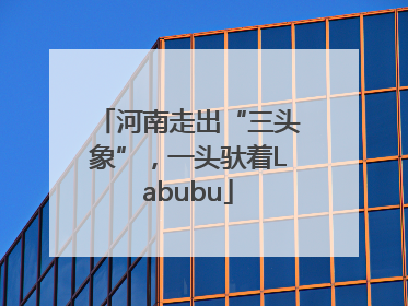 河南走出“三头象”，一头驮着Labubu