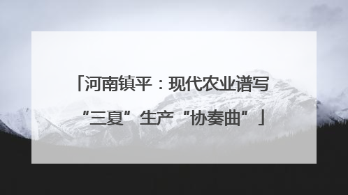 河南镇平：现代农业谱写“三夏”生产“协奏曲”