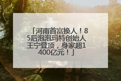 河南首富换人！85后泡泡玛特创始人王宁登顶，身家超1400亿元！