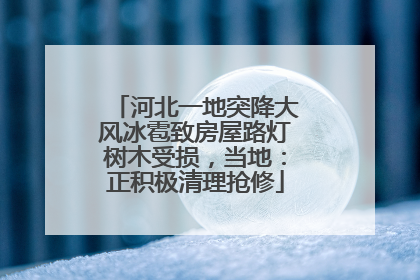 河北一地突降大风冰雹致房屋路灯树木受损，当地：正积极清理抢修