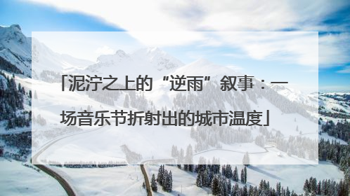 泥泞之上的“逆雨”叙事：一场音乐节折射出的城市温度