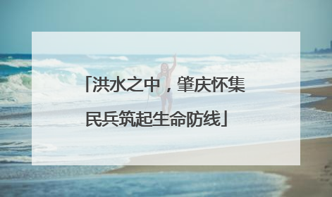 洪水之中，肇庆怀集民兵筑起生命防线