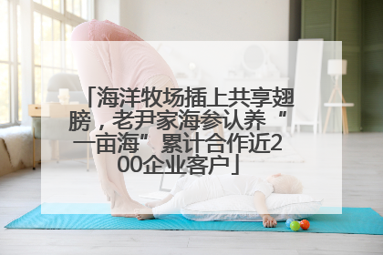 海洋牧场插上共享翅膀，老尹家海参认养“一亩海”累计合作近200企业客户