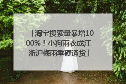 淘宝搜索量暴增1000%！小狗雨衣成江浙沪梅雨季硬通货