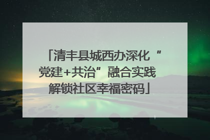 清丰县城西办深化“党建+共治”融合实践 解锁社区幸福密码