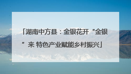 湖南中方县：金银花开“金银”来 特色产业赋能乡村振兴