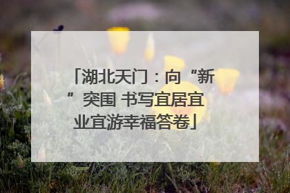 湖北天门：向“新”突围 书写宜居宜业宜游幸福答卷