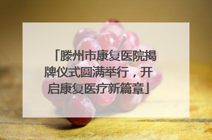 滕州市康复医院揭牌仪式圆满举行，开启康复医疗新篇章