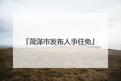 菏泽市发布人事任免