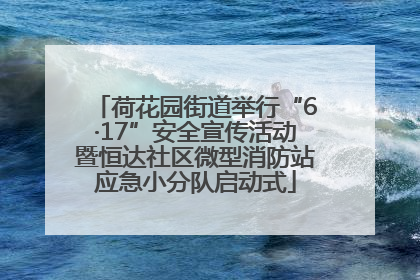 荷花园街道举行“6·17”安全宣传活动暨恒达社区微型消防站应急小分队启动式