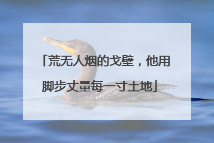 荒无人烟的戈壁，他用脚步丈量每一寸土地