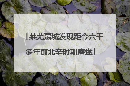 莱芜嬴城发现距今六千多年前北辛时期磨盘