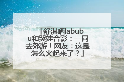 舒淇晒labubu和哭娃合影：一同去郊游！网友：这是怎么火起来了？