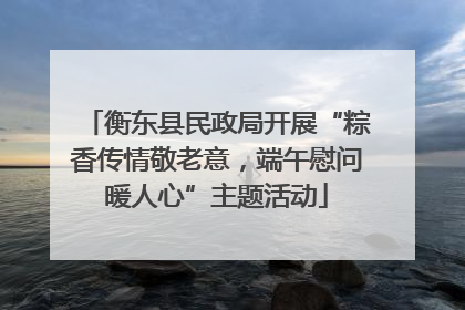 衡东县民政局开展“粽香传情敬老意，端午慰问暖人心”主题活动