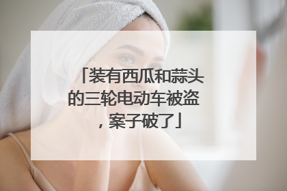 装有西瓜和蒜头的三轮电动车被盗，案子破了