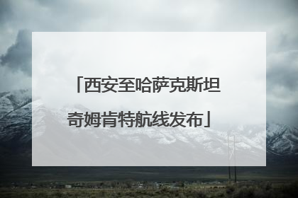 西安至哈萨克斯坦奇姆肯特航线发布