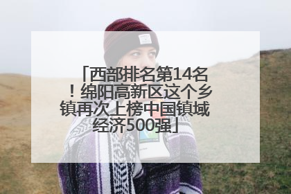 西部排名第14名！绵阳高新区这个乡镇再次上榜中国镇域经济500强