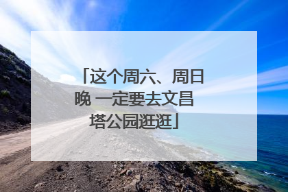 这个周六、周日晚 一定要去文昌塔公园逛逛