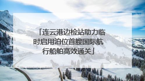 连云港边检站助力临时启用泊位首艘国际航行船舶高效通关