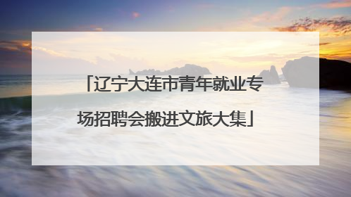 辽宁大连市青年就业专场招聘会搬进文旅大集