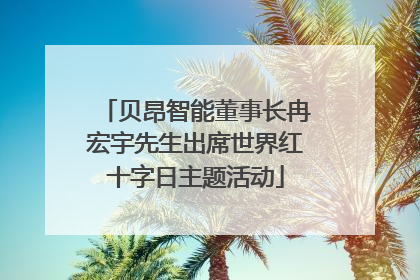 贝昂智能董事长冉宏宇先生出席世界红十字日主题活动